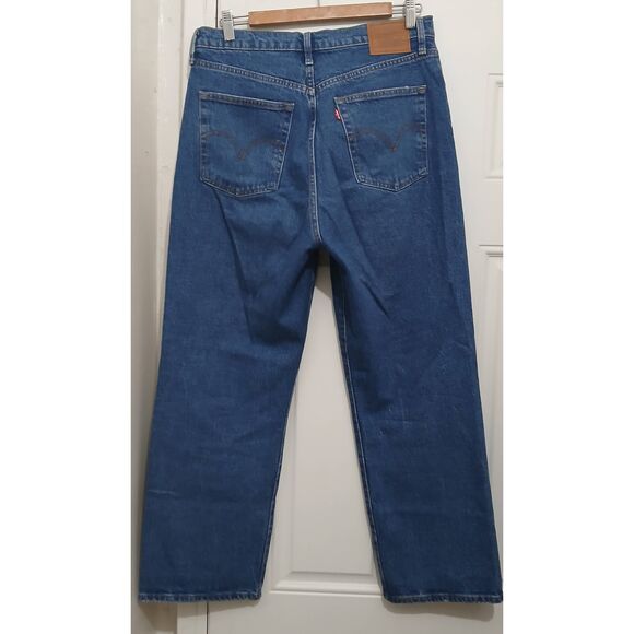 Levis womens size 31 ribcage straight jeans pants blue premium quality - Picture 4 of 9